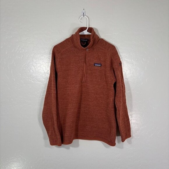 Patagonia Sweaters - Patagonia Better Sweater Womens Large 1/4 Zip Brown Pullover Logo Gorpcore
